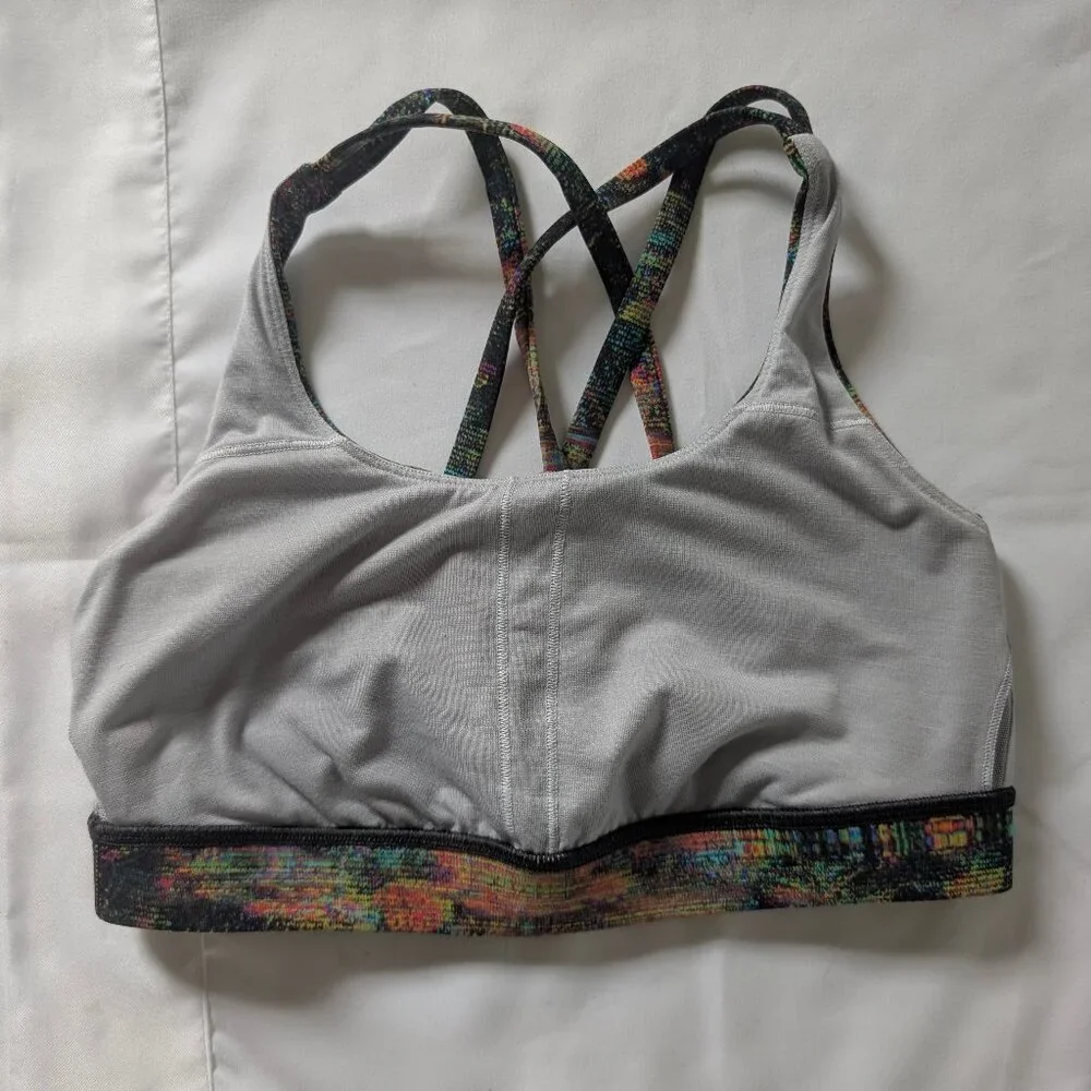 EUC Lululemon Energy Bra Glitch Tapestry Starlight Multi Women's 6 Small sports - Picture 7 of 9